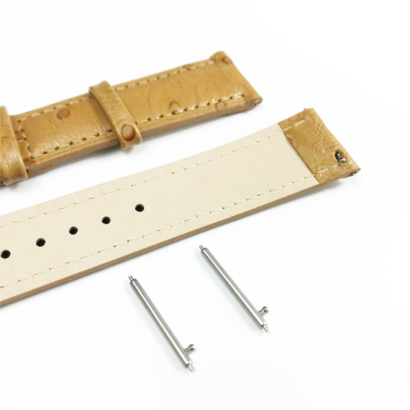 Handmade Ostrich Pattern Leath - Curved Spring Bar review and price