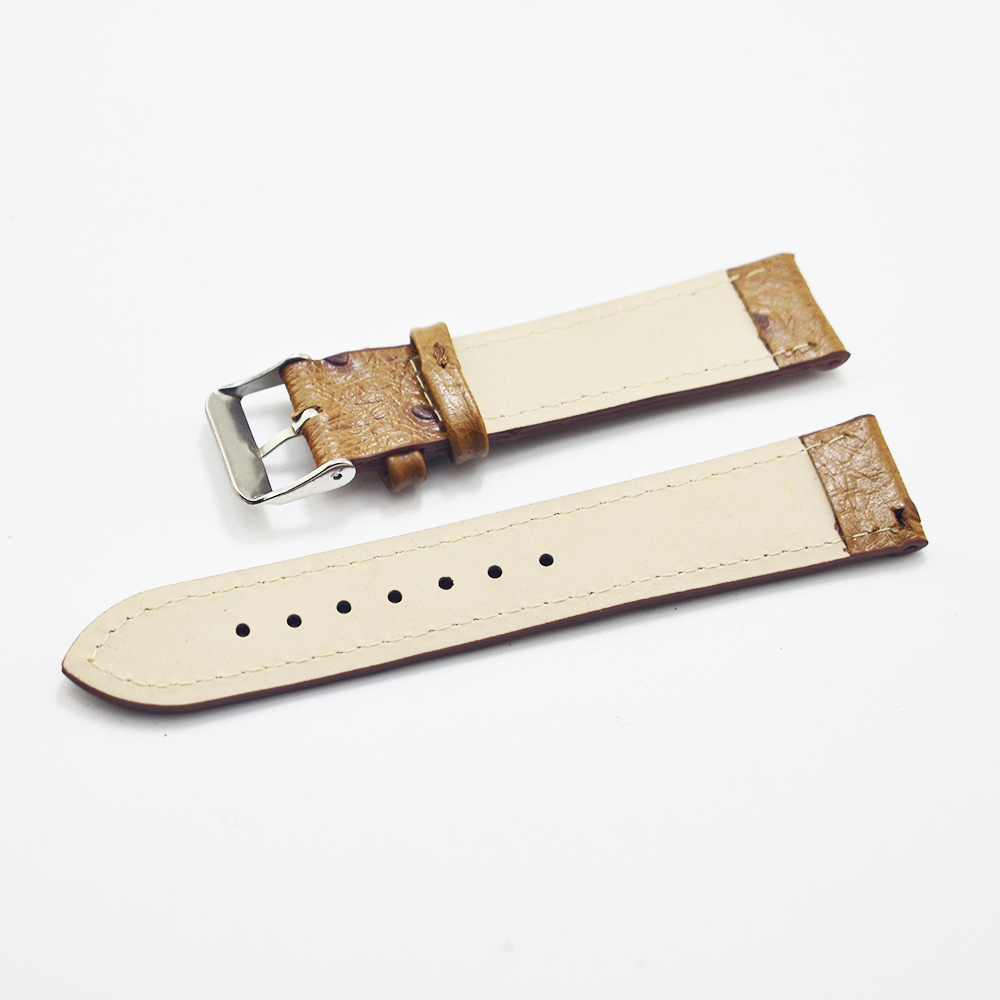 Handmade Ostrich Pattern Leath - Curved Spring Bar review and price